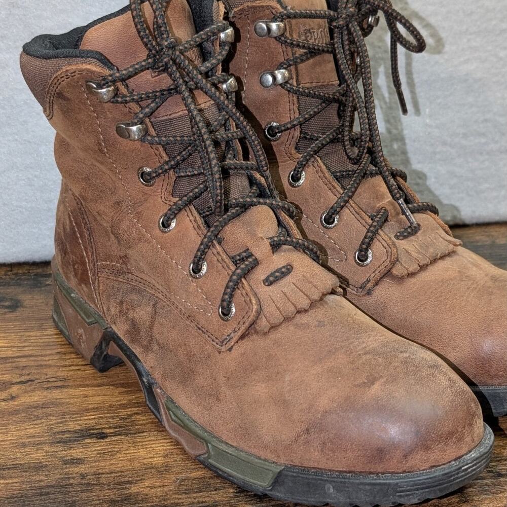 ROCKY Boots Women's 9.5m Aztec RKK0137 6" work boot brown lace up